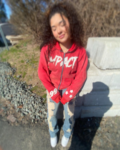 “Ashy Red” OFTO Zip Up